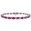 Amour Oval Cut Ruby Bracelet (7500001574) - Red