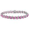 Amour Oval Cut Pink Sapphire and Diamond Bracelet (7500001559) - Pink