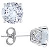 Amour White Sapphire Solitaire Earrings (750086453)
