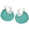 Amour C-Shape Turquoise Hoop Earrings (750086405)
