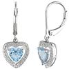 Amour Blue Topaz Heart Dangle Earrings (750086427)