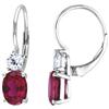 Amour Ruby and White Sapphire Dangle Earrings (750086429)