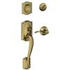 Schlage Antique Brass Door Handleset Camelot / Accent Lever