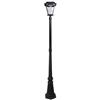 Xepa XEPA 77 Inches Single Square Head Outdoor Black Motion Activated Solar Powered LED Post Lamp