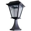 Xepa XEPA Pier/Deck Mount Outdoor Black Motion Activated Solar Powered LED Lantern