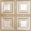 Shanko 2 Feet x 2 Feet Brass Plated Steel Lay-In Ceiling Tile Design Repeat Every 12 Inches