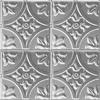 Shanko 2 Feet x 2 Feet Steel Silver Lay-In Ceiling Tile Design Repeat Every 12 Inches