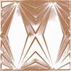 Shanko 2 Feet x 4 Feet Copper Plated Steel Finish Nail-Up Ceiling Tile Design Repeat Every 2...