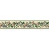 The Wallpaper Company 4.13 In. H Green Jewel Tone Floral Document Border