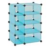 Edsal 32.5 in. W x 14.75 in. D x 32 in. H Blue Modular Cube Storage System