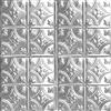 Shanko 2 Feet x 4 Feet Chrome Plated Steel Nail-Up Ceiling Tile Design Repeat Every 6 Inches
