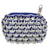 Global Crafts Fair Trade Recycled Pop Top Coin Purse (MRACOIN-140100) - Silver/Blue