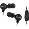 PNY Midtown 100 In-Ear Headphones with 8GB MicroSD Memory Card (AUD-E-101-BK-M-RB) - Black