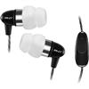 PNY Midtown 200 In-Ear Headphones with 8GB MicroSD Memory Card (AUD-E-201-BK-M-RB) - Black/Silver