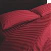 Maholi Damask Stripe Single Fine Cotton Duvet Cover Set (LSD-001BDCSTR) - Ruby