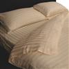 Maholi Damask Stripe Double Egyptian Cotton Duvet Cover Set (LSD-001BDCSDI) - Ivory
