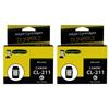 Ink For Dummies Canon CMY Inkjet Cartridge Two Pack (DC-CL211 (2PK))