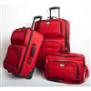 Overland 3-Piece Wheeled Expandable Luggage Set (V7373) - Red