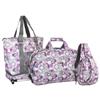J World 3-Piece Travel Bag Set (LEMON) - Grey/Purple