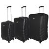 IT Luggage 3-Piece 4-Wheeled Spinner Expandable Luggage Set (LH1303) - Black
