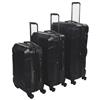 Mancini 3-Piece 8-Wheeled Spinner Suitcase Set (LPC125) - Black