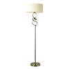 Gen Lite Sublime Antique Brass Floor Lamp With Ivory Shade