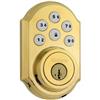 The Interactive Smart Code Deadbolt with Polished Brass Finish