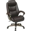 Executive Bonded Leather Chair with Coil Spring Seat Espresso