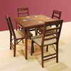 5-pc. Folding Wooden Games Table/chairs Ensemble