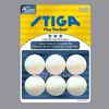 Stiga® Three Star White Table Tennis Balls (6 pack)