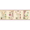 Blue Mountain® 6.8'' H Pastel Vintage Bathroom Border