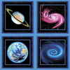 Imperial 11½'' x 11½'' Space Self Stick Wall Art
