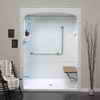 Mirolin Barrier Free 1-Piece Shower Stall With Molded Seat