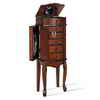 Antique Walnut Finish Jewellery Armoire