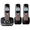 Panasonic 3-Handset DECT 6.0 Cordless Phone with Answering Machine (KXTG4033B)