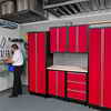 Coleman® 7-pc. Workshop Garage Cabinetry In Red