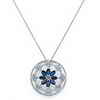 Blue Sapphire and Diamond Necklace