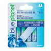 Blue Planet Rechargeable Batteries, AA4