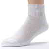 T+P Therapyplus® Men'sDiabetic Cotton Sport Quarter with Mesh Sock, White