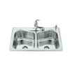 Kohler Staccato(Tm) Double-Basin Self-Rimming Kitchen Sink