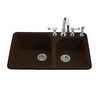 Kohler Executive Chef(Tm) Self-Rimming Kitchen Sink in Black Footn Tan