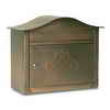 Architectural Mailboxes Peninsula Locking Wall Mount Mailbox Antique Copper with Embossing