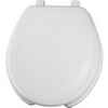 Mayfair Round Molded Wood Toilet Seat with Top-Tite Hinge - White