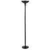 Hampton Bay Incandescent Torchiere with Metal Shade and 3-Way Switch, Black Finish