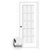 Milette Prehung French Door Primed With 15 Lites Clear Glass 4 9/16 Inch Frame - 32 Inches x 8...