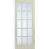 Milette Interior 15 Lite French Door Primed With Martele Privacy Glass - 32 Inches x 80 Inches