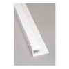 Exceliner End Cap PVC White Moulding 8 Ft.