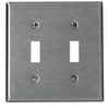 Leviton 2 Gang Stainless Steel Switch Plate
