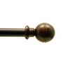 Martha Stewart Living 72 Inch-144 Inch Mahogany 1 Inch Hemisphere Drapery Hardware Rod Set