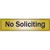 Klassen Bronze 2" X 8" Sign - No Soliciting